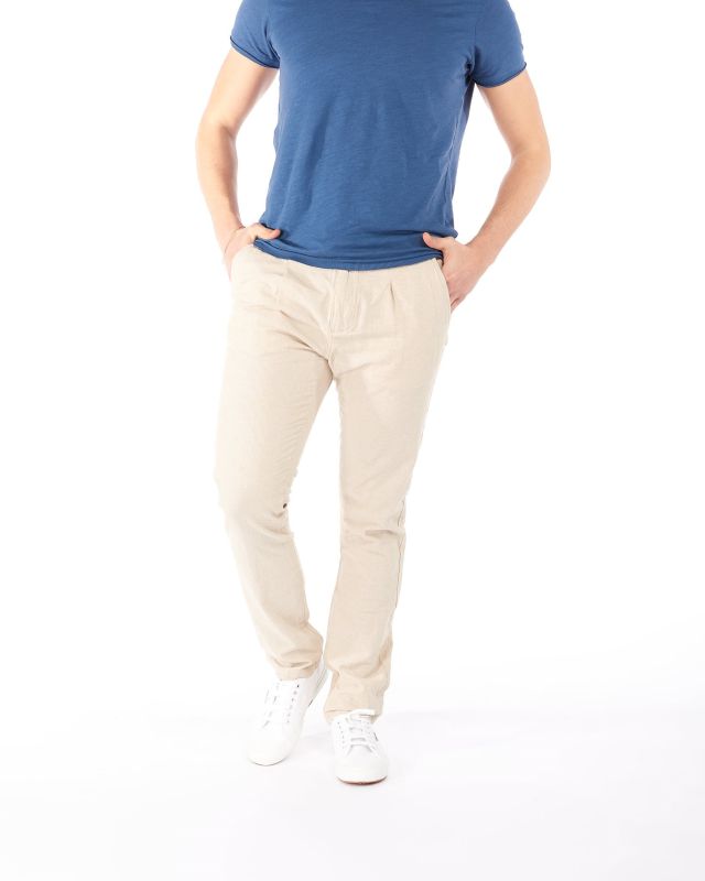 Prodotto: YELLOW DOG - PANTALONE CON COULISSE RIGA IN MISTO LINO