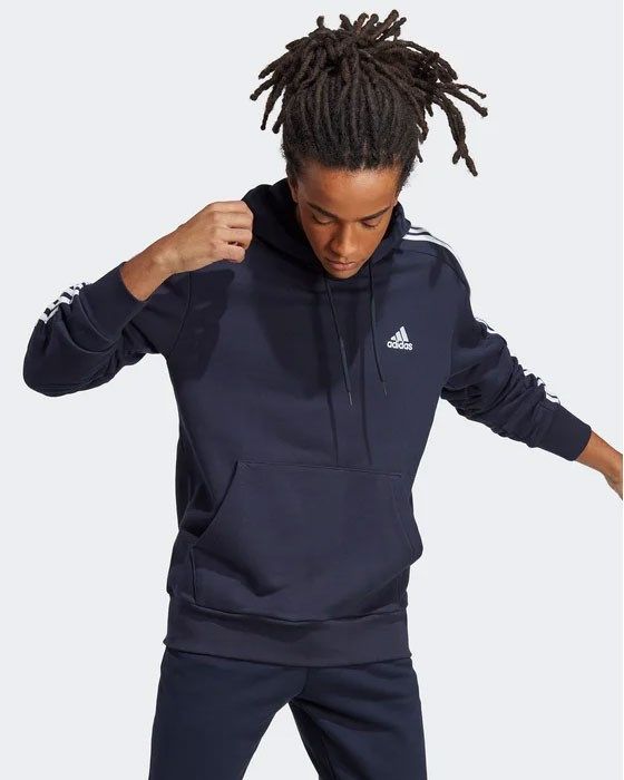 Prodotto: ADIDAS-FELPA CON CAPPUCCIO ESSENTIALS FRENCH TERRY 3-STRIPES-IC0436