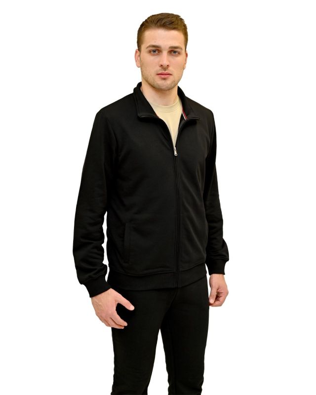 Prodotto: KEY UP - FELPA NERA DA UOMO FULL ZIP