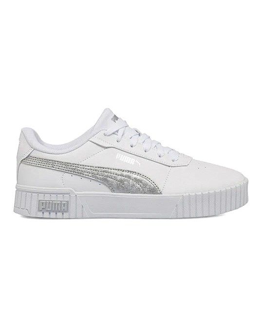 Prodotto: PUMA - Sneakers da donna bianca e argento laminato - CARINA 2.0 SPACE METALLICS
