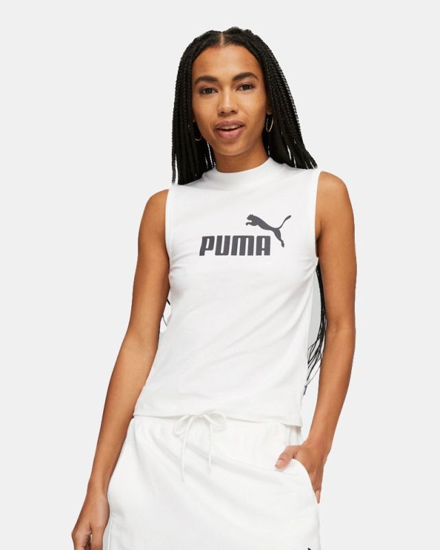 Prodotto: PUMA - Canotta da donna bianca slim fit con logo nero