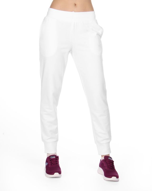 Prodotto: PUMA - Pantalone tuta da donna bianco con logo metallizzato