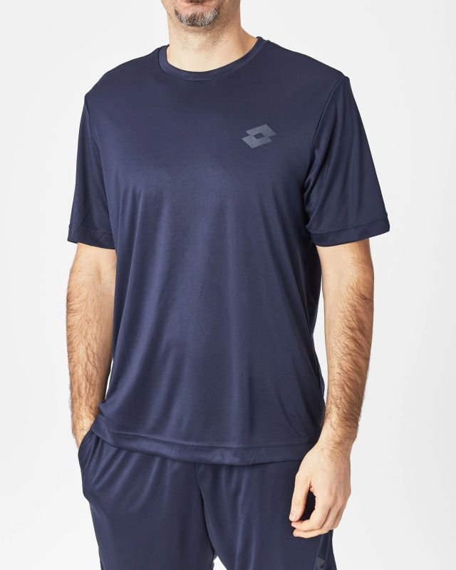 Prodotto: LOTTO - T shirt sportiva da uomo blu scuro in tessuto traspirante