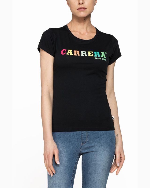 Prodotto: CARRERA - TSHIRT NERA DA DONNA MANICA CORTA