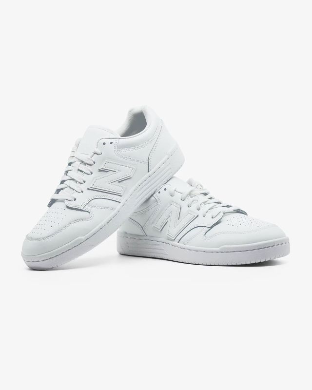 Prodotto: NEW BALANCE 480 - Sneaker da uomo nera e bianca in VERA PELLE con soletta in memory foam - BB480LBA