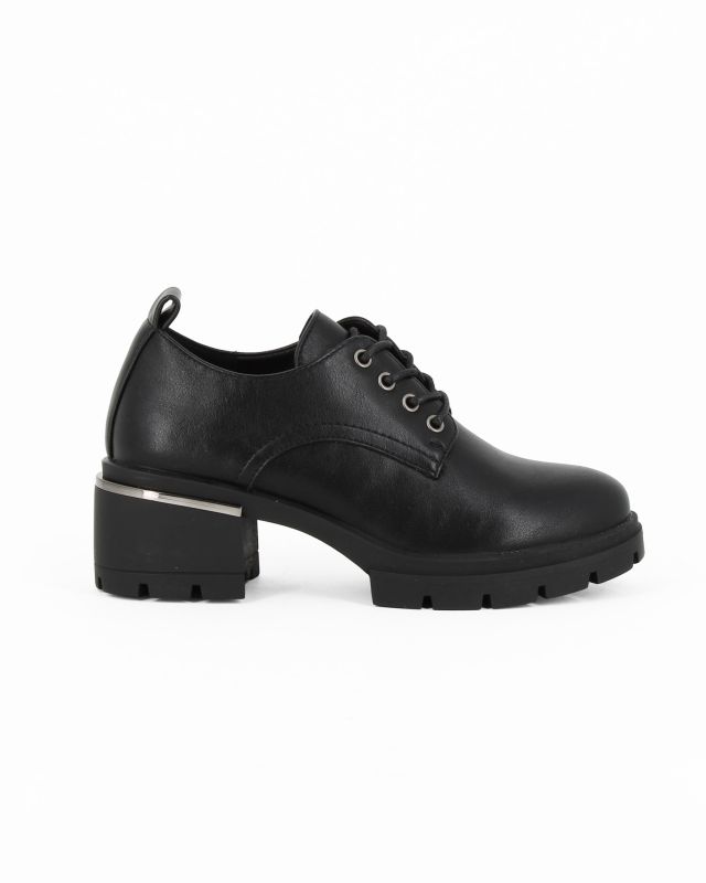 Prodotto: ZOE - Scarpa nera con lacci, tacco 5,5CM