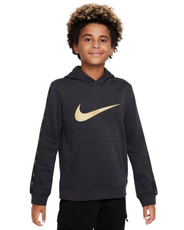 Prodotto: NIKE - Felpa da bambino nera e oro con cappuccio