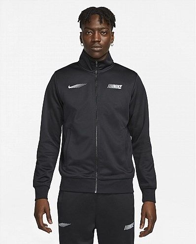 Prodotto: NIKE - Felpa da uomo nera in acetato con zip frontale