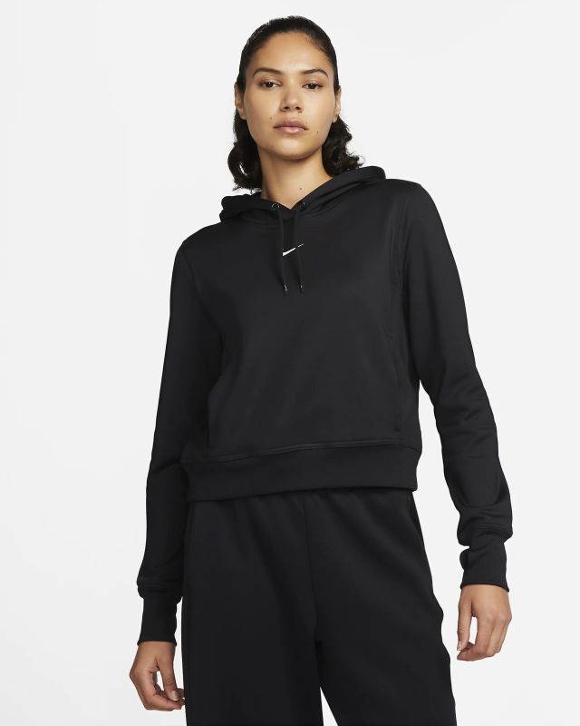 Prodotto: NIKE - Felpa da donna nera con cappuccio e logo bianco