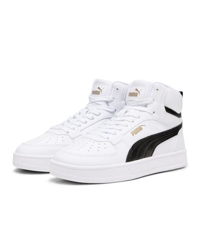 Prodotto: PUMA - Sneaker alta bianca e nera con dettagli oro, numerata 36/39 - CAVEN 2.0 MID JR