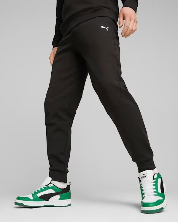 Prodotto: PUMA - Pantalone tuta da uomo nero con logo bianco