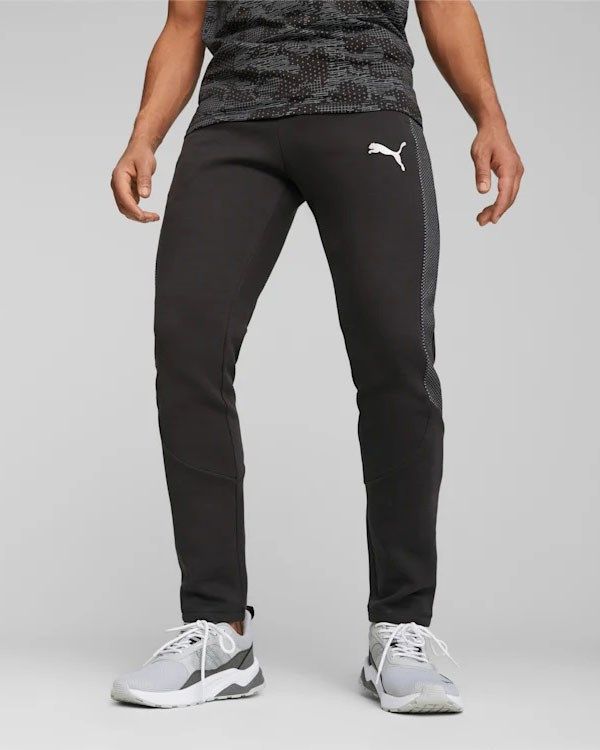 Prodotto: PUMA - Pantaloni tuta da uomo neri slim fit in tessuto traspirante