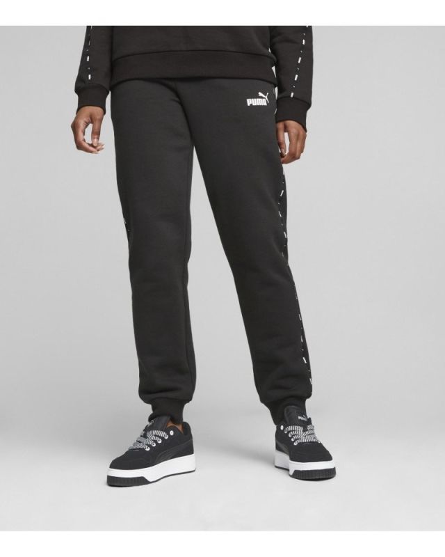 Prodotto: PUMA - Pantalone tuta da donna nero con banda logo laterale