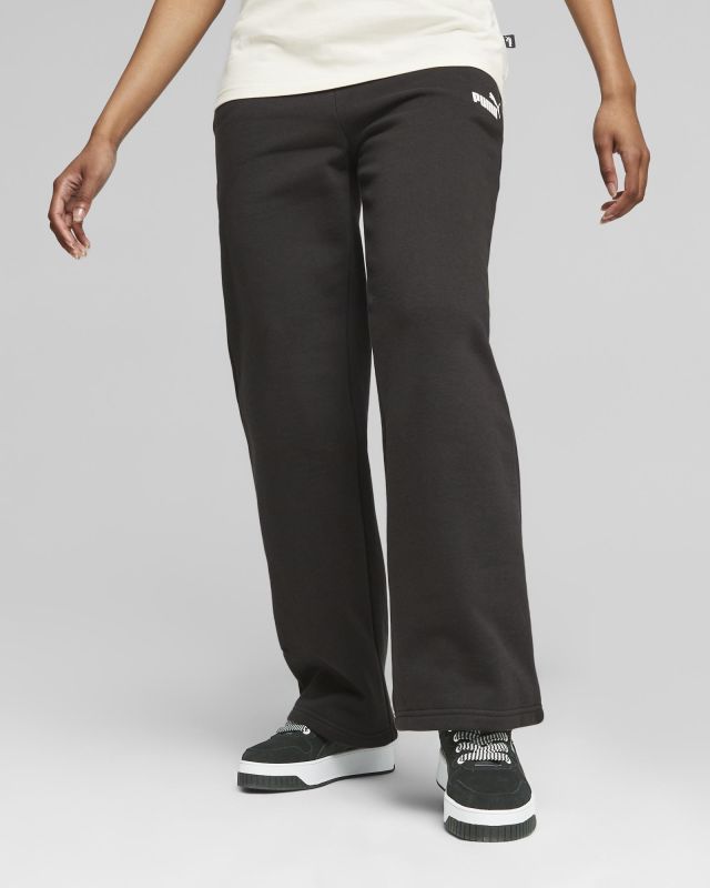 Prodotto: PUMA - Pantalone tuta da donna a gamba dritta nero con logo bianco