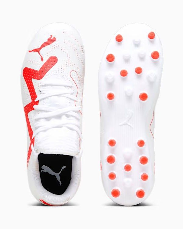 Prodotto: PUMA - Scarpa da calcio bianca e rossa, numerata 30/38,5 - FUTURE PLAY MG JR