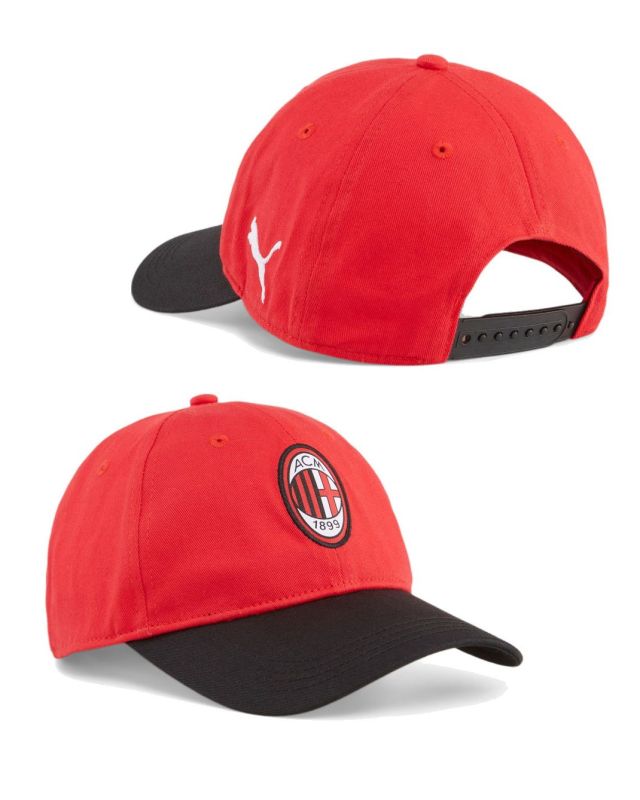 Prodotto: PUMA - Cappello nero e rosso con logo bianco Milan