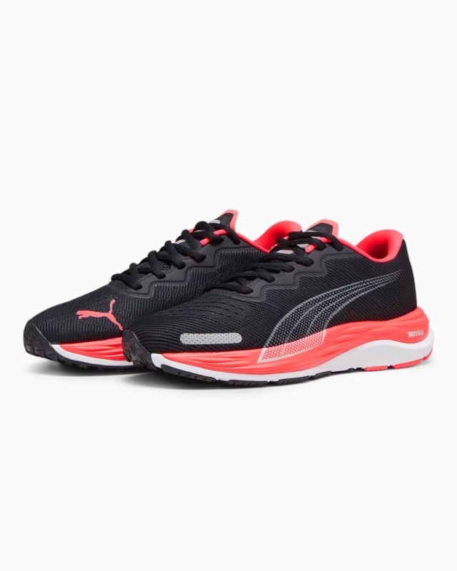 Prodotto: PUMA - Scarpa da running donna nera e rosa fluo con intersuola nitro foam ammortizzante - VELOCITY NITRO 2 WNS