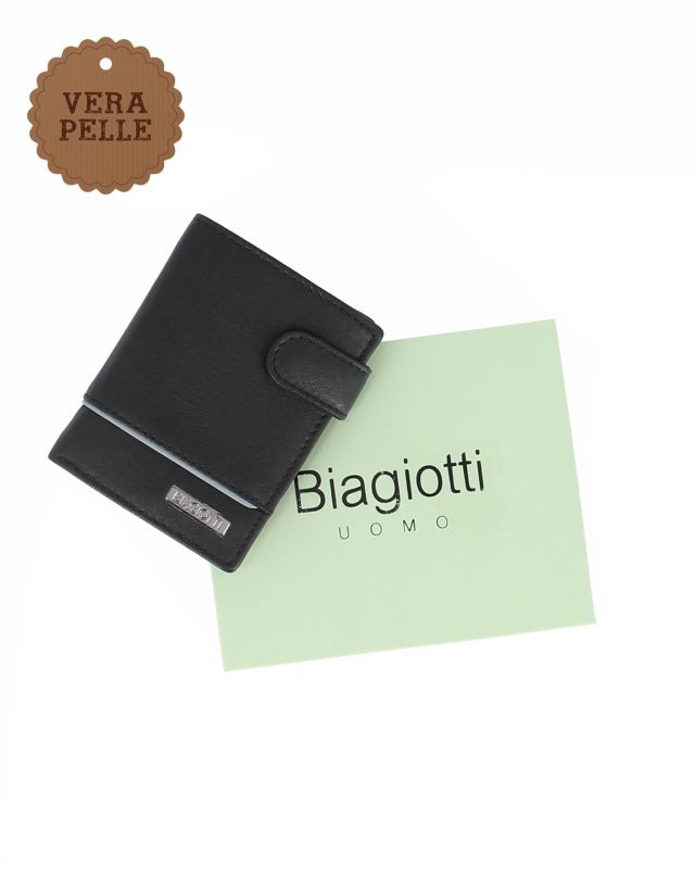 Prodotto: LAURA BIAGIOTTI - Portafoglio blu da uomo in VERA PELLE