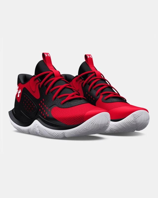 Prodotto: UNDER ARMOUR - Scarpa da basket uomo rossa e nera in mesh traspirante - JET '23