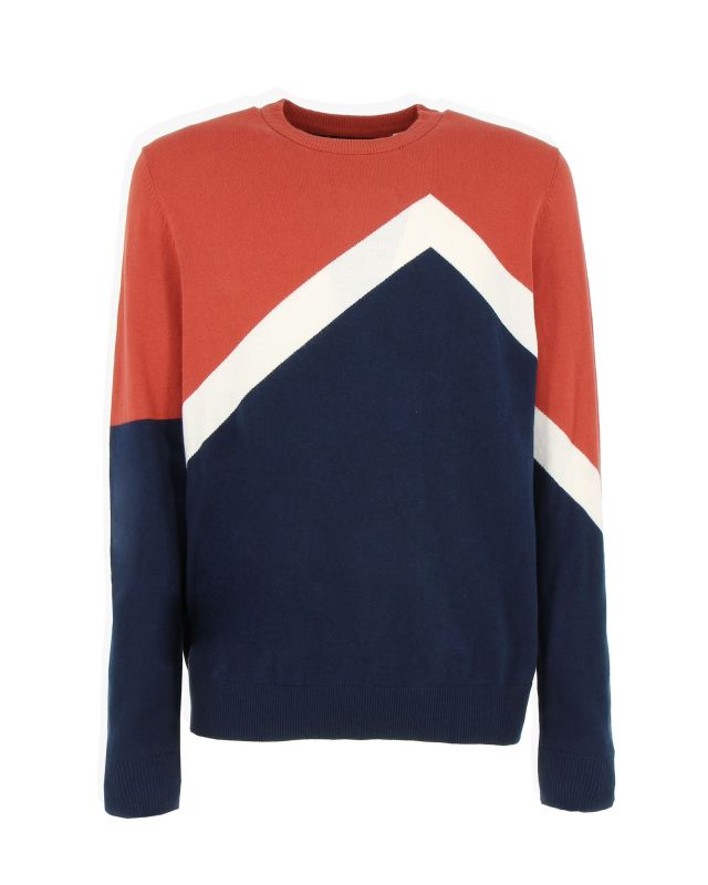 Prodotto: JACK&JONES - MAGLIA PULLOVER MANICHE LUNGHE ARANCIO E BLU