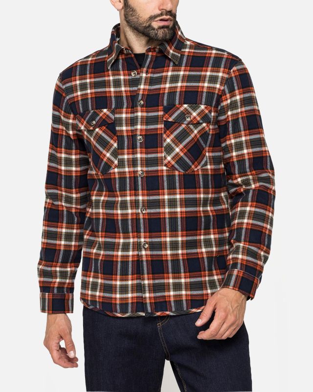Prodotto: CARRERA - GIACCA CAMICIA SCOZZESE IN FLANELLA CON INTERNO IN FINTO AGNELLINO "SHERPA"