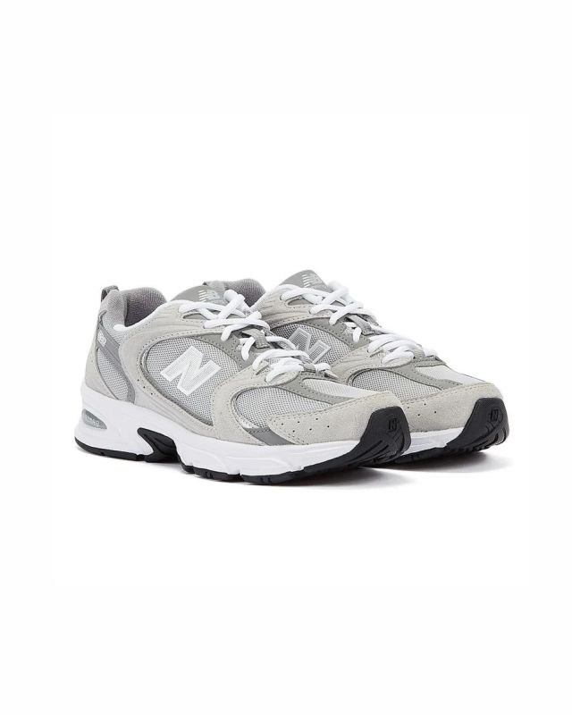 Prodotto: NEW BALANCE 530 - Sneaker unisex grigie e argento in VERA PELLE con intersuola ABZORB