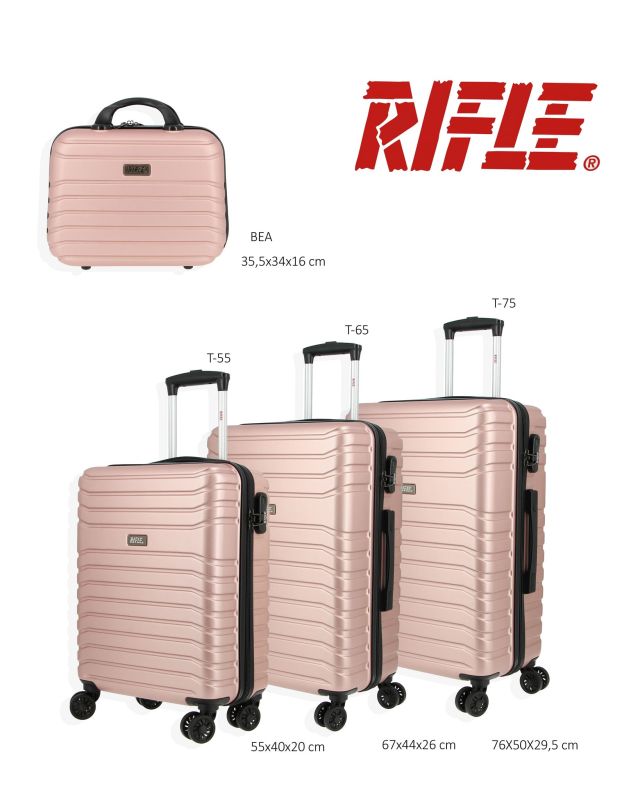 Prodotto: RIFLE - TROLLEY ROSE GOLD IN ABS 4 RUOTE