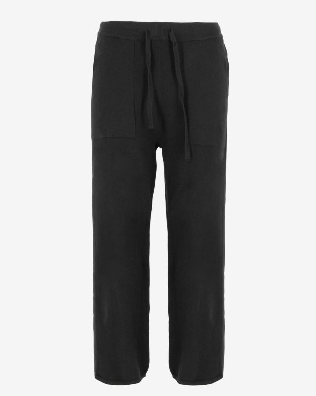 Prodotto: TATOO - PANTALONE PALAZZO IN MAGLIA NERO DA DONNA