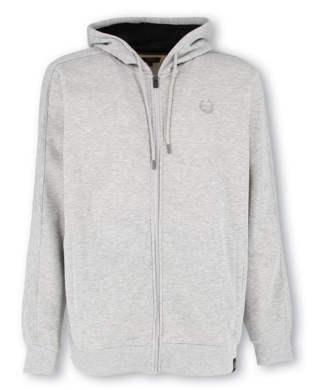 Prodotto: GIANMARCO VENTURI - Felpa con cappuccio grigio da uomo full zip