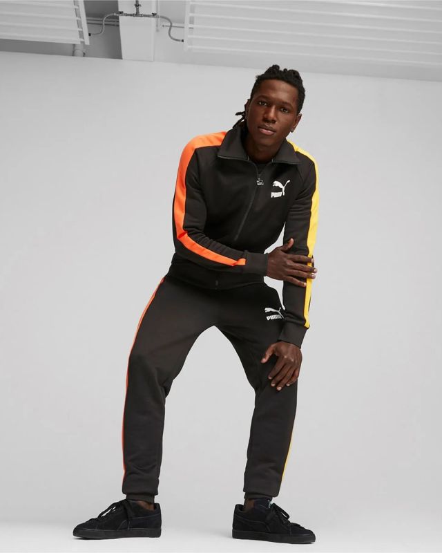 Prodotto: PUMA - Felpa da uomo nera a collo alto con zip frontale