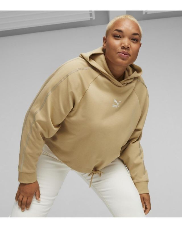 Prodotto: PUMA - Felpa da donna relaxed fit beige con cappuccio