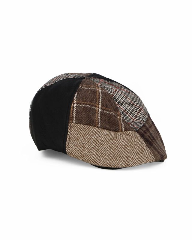Prodotto: WAMPUM - Coppola patchwork nera e marrone