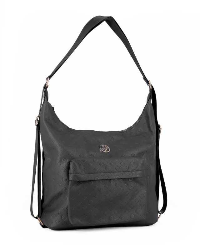 Prodotto: JUST GOLF - Borsa/zaino nera loggata con tasca frontale