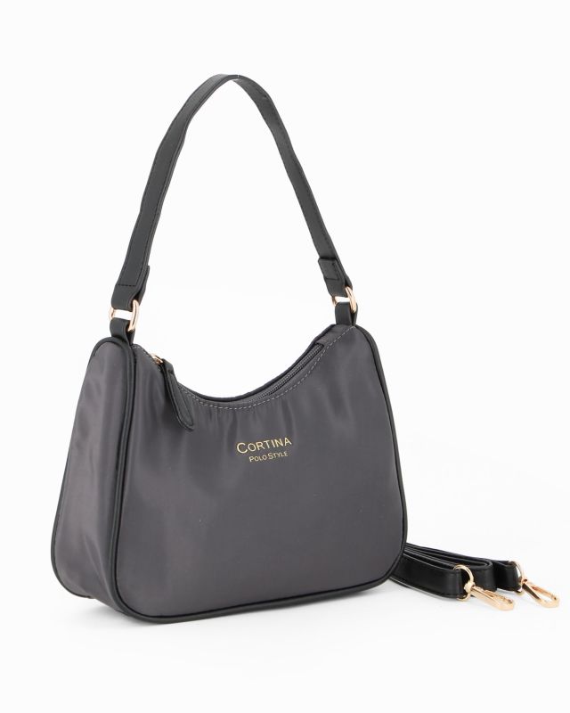 Prodotto: CORTINA POLO STYLE - Minibag grigia con tracolla removibile