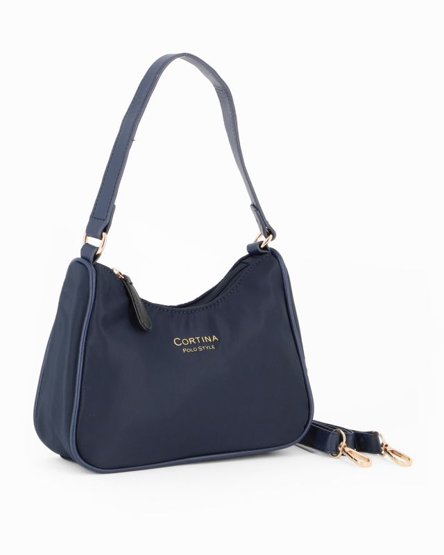 Prodotto: CORTINA POLO STYLE - Minibag blu con tracolla removibile
