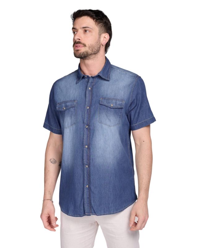 Prodotto: CAMICIA MEZZA MANICA JEANS SABB CHIARO