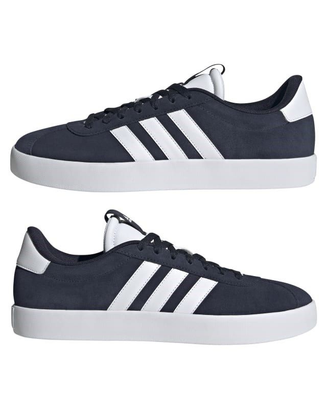 Prodotto: ADIDAS - Scarpa da uomo blu e bianca in VERA PELLE scamosciata - VL COURT 3.0 ID6275