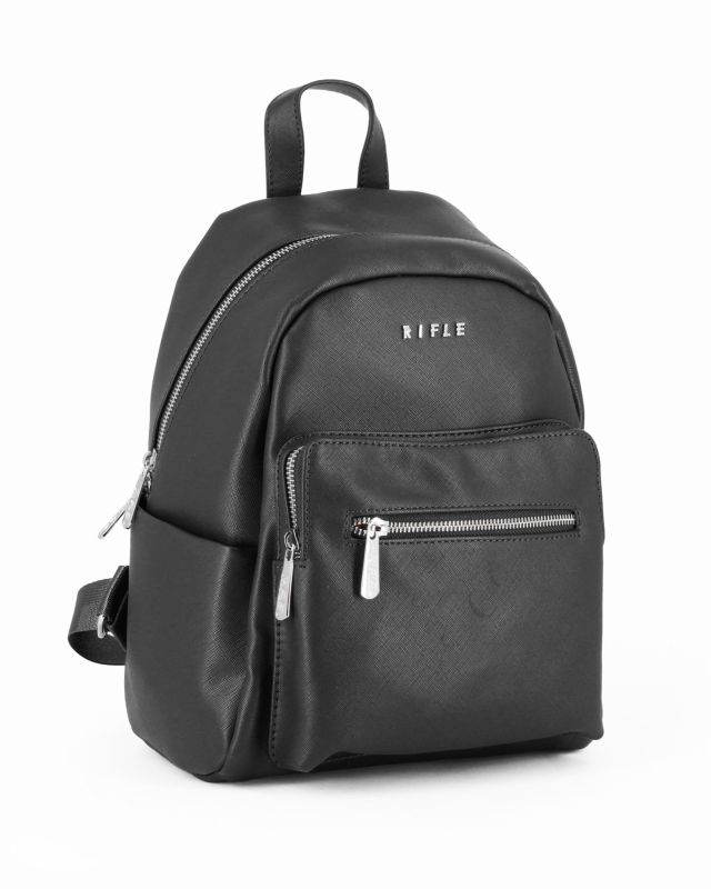 Prodotto: RIFLE - Zaino nero con tasche frontali e laterali