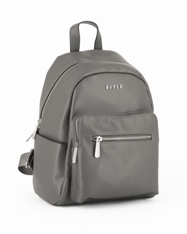 Prodotto: RIFLE - Zaino grigio con tasche frontali e laterali