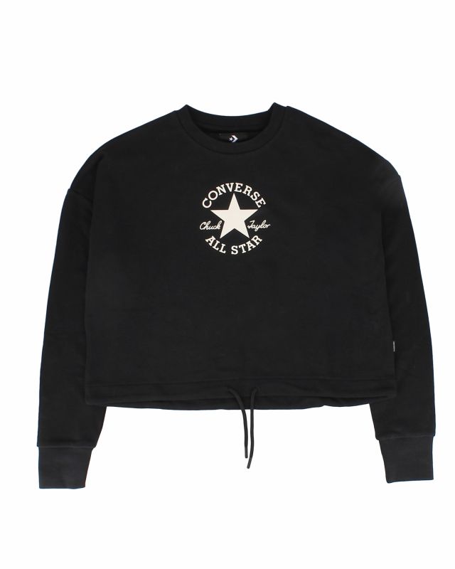 Prodotto: CONVERSE - SWEAT CHUCK TAYLOR CREW BLACK DA DONNA - 10027016