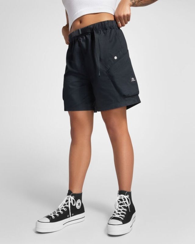Prodotto: CONVERSE - SHORT DA DONNA WOVEN UTILITY BLACK - 10026395_A03