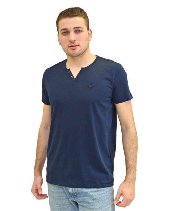 Prodotto: KEY UP - T-SHIRT MEZZA MANICA UOMO BLU SERAFINO - 2S156/1245