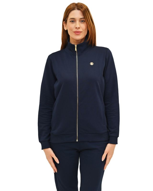 Prodotto: KEY UP  - FELPA BLU FULL ZIP DA DONNA