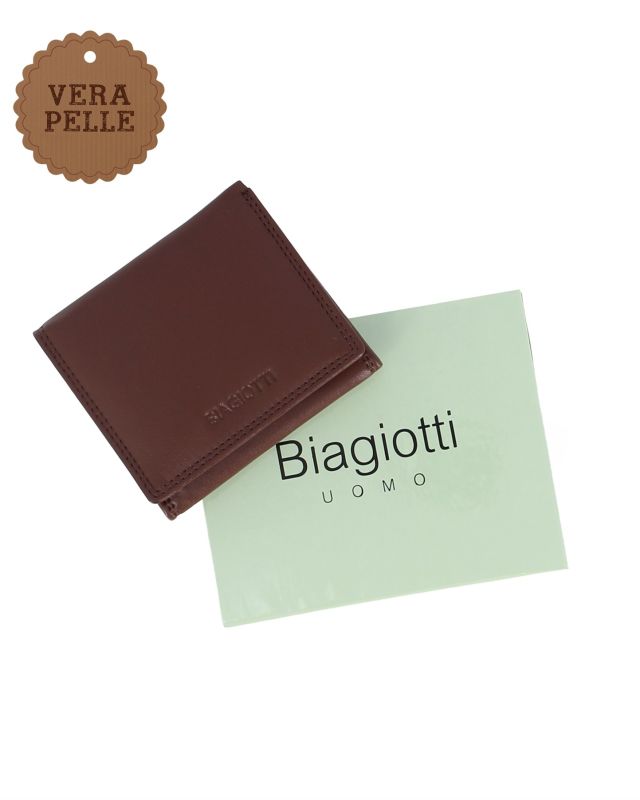 Prodotto: LAURA BIAGIOTTI - Portafoglio marrone da uomo in VERA PELLE