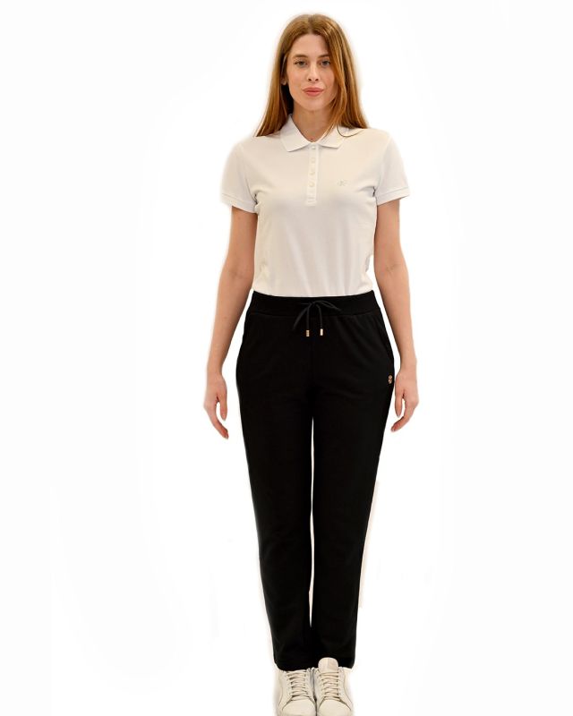 Prodotto: KEY UP - PANTALONE TUTA NERO DA DONNA CON FONDO DRITTO