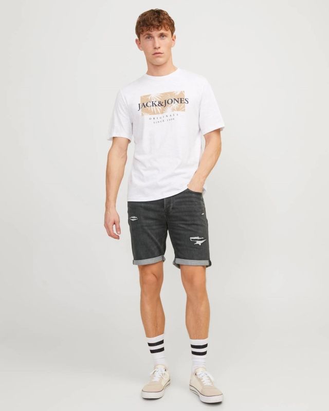 Prodotto: JACK&JONES - Bermuda in jeans neri con strappi
