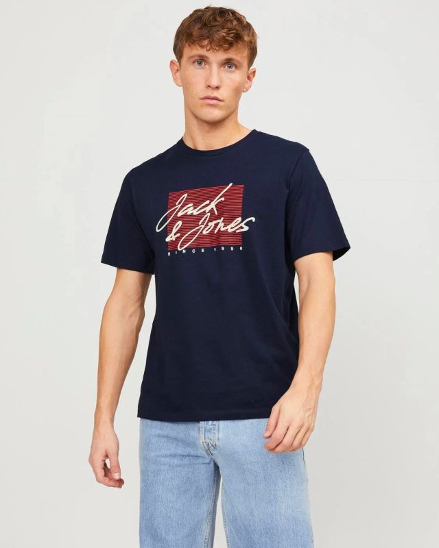Prodotto: JACK&JONES  T-SHIRT BLU DA UOMO IN COTONE