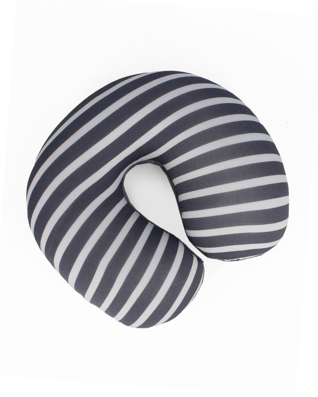 Prodotto: GET UP - Cuscino viaggio a righe grigio da bimbo