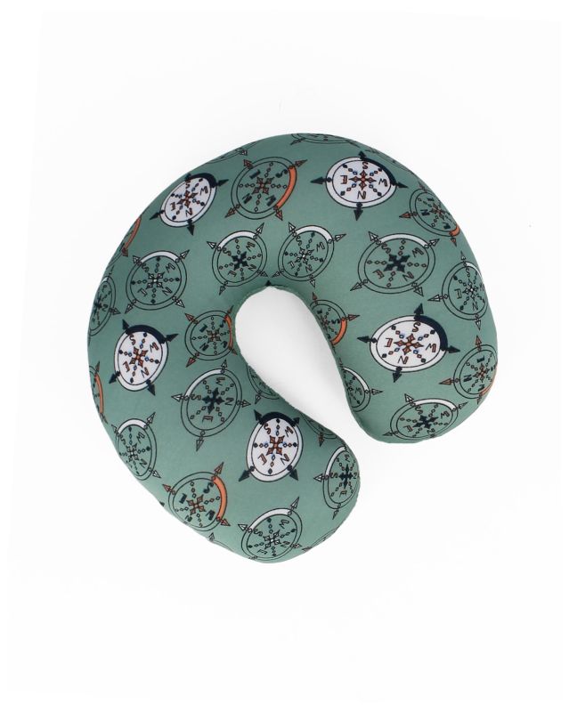 Prodotto: GET UP - Cuscino viaggio verde da bimbo, fantasia bussole