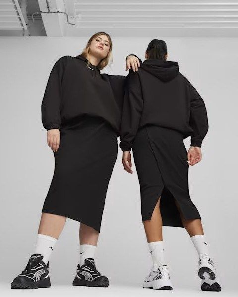 Prodotto: PUMA - GONNA CLASSICS RIBBED MIDI SKIRT BLACK DA DONNA - 624265-01